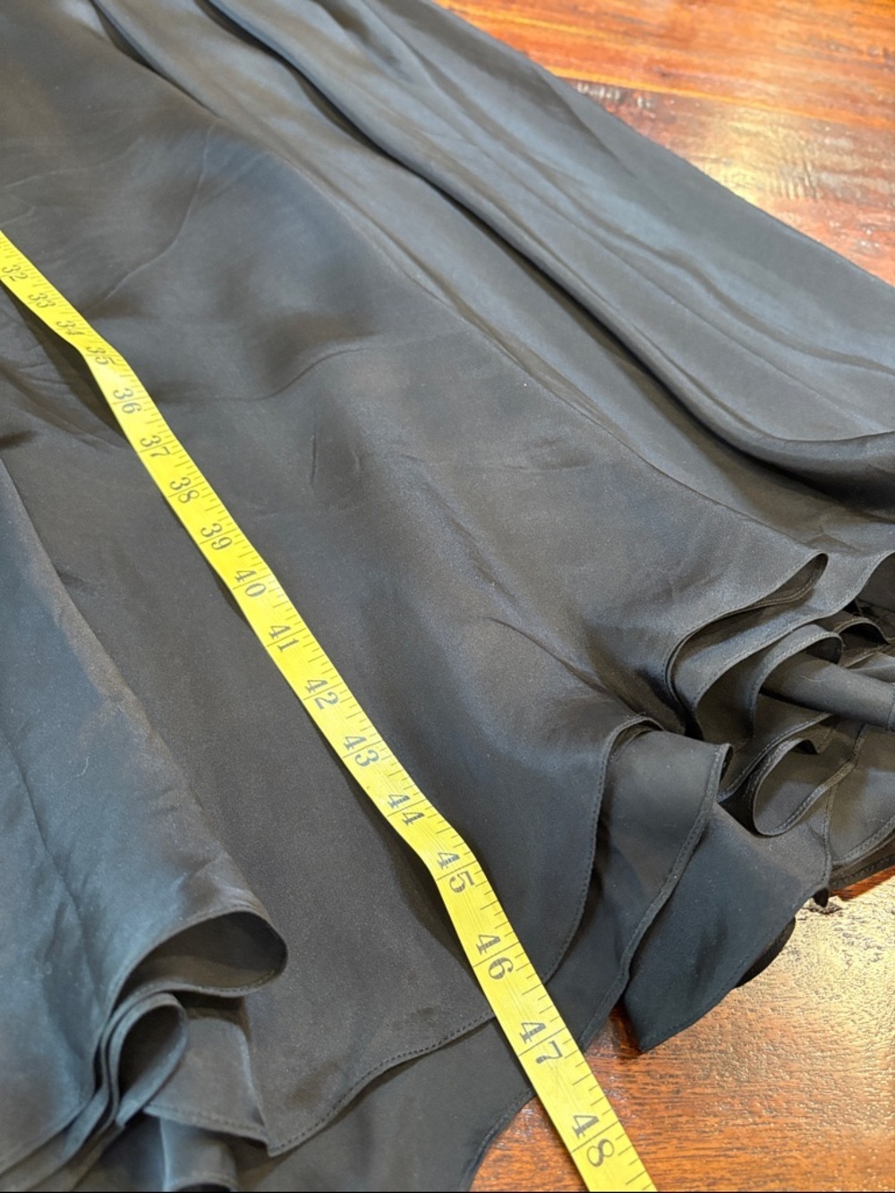 Vintage Ralph Lauren Collection Black A-Line Formal Silk Maxi Skirt size 4 - Picture 12 of 12